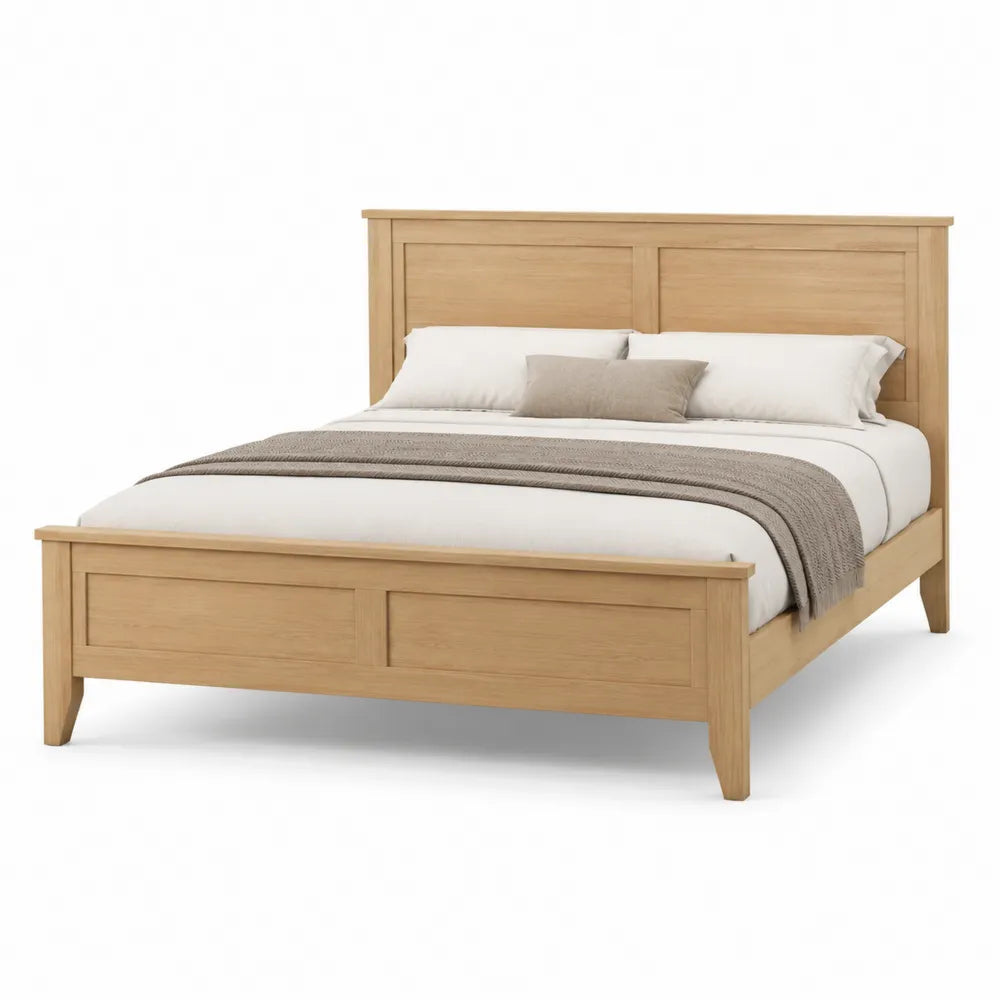 Letto matrimoniale in legno massello quercia