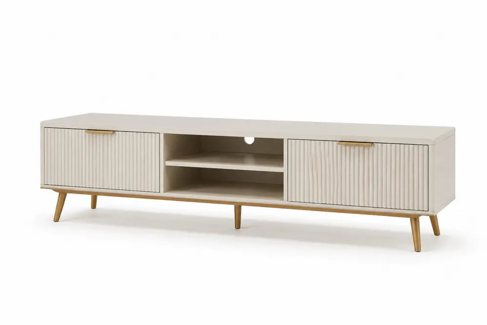Mobile TV rettangolare in MDF e legno 180x40x45 cm