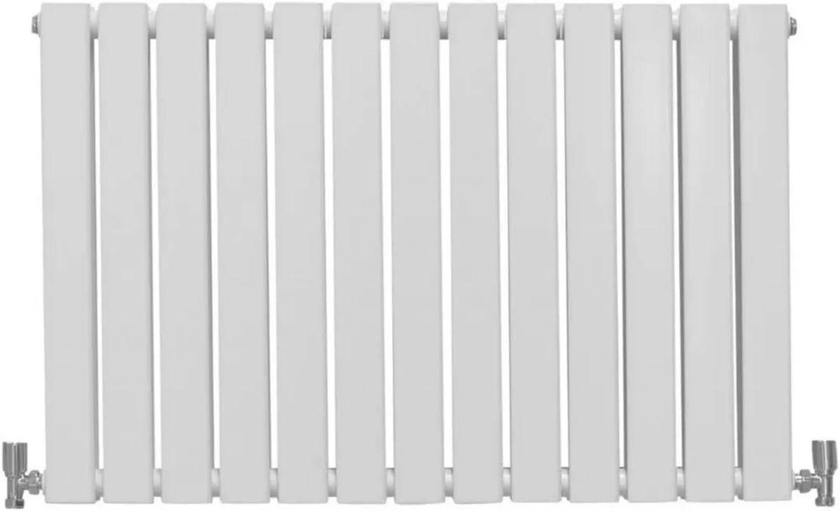 Radiatore in Acciaio a Doppio Strato per Riscaldamento, Bianco Lucido 60x91cm