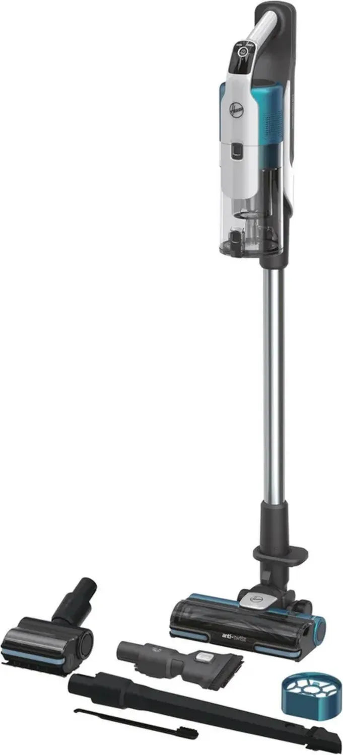 Hoover HF9 - Scopa Elettrica Senza Fili con Barra Anti Torsione, Autonomia 30 Minuti, Luci LED, Bocchetta Animali e Fessure Flessibile, Colore Blu