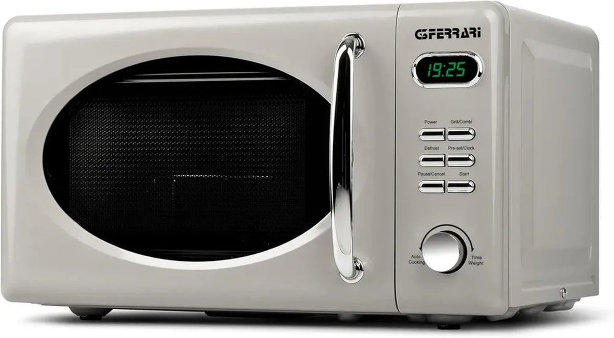 Forno a Microonde Vintage Digitale G3 Ferrari, 1150W, 20L, 8 Programmi, Gesso