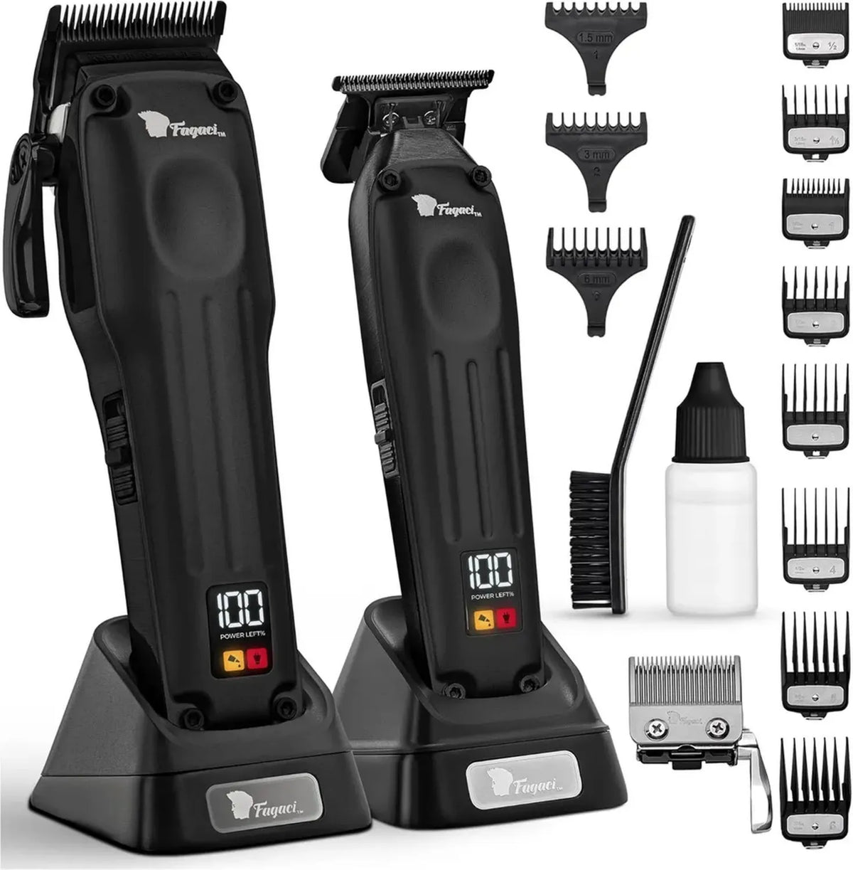 Tagliacapelli Professionale da Uomo Fagaci con Lame Ultra Affilate e Durature, Motore Brushless, Rasoio 0mm