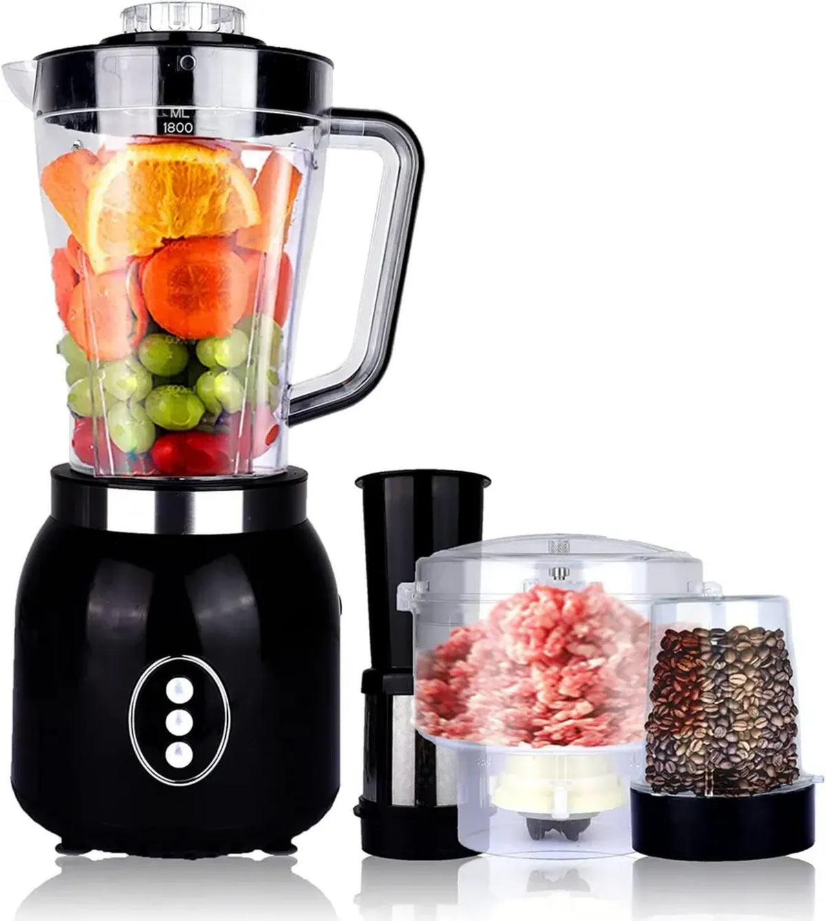 Robot da cucina 4 in 1 con frullatore portatile e macinino caffè 600W
