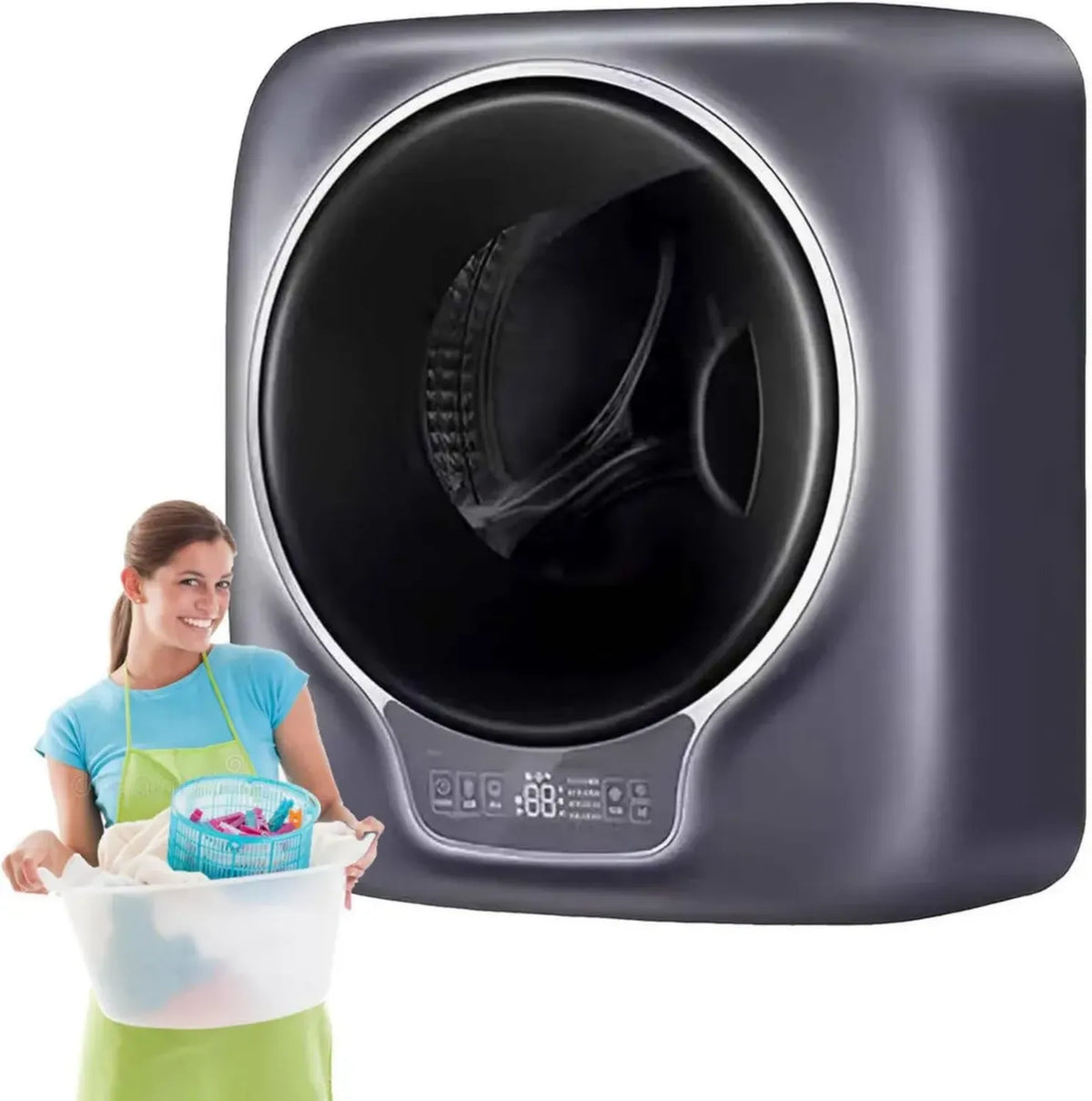 Mini Lavatrice da Parete 3 kg per Intimo, Compatta e Automatica con Asciugatrice Integrata
