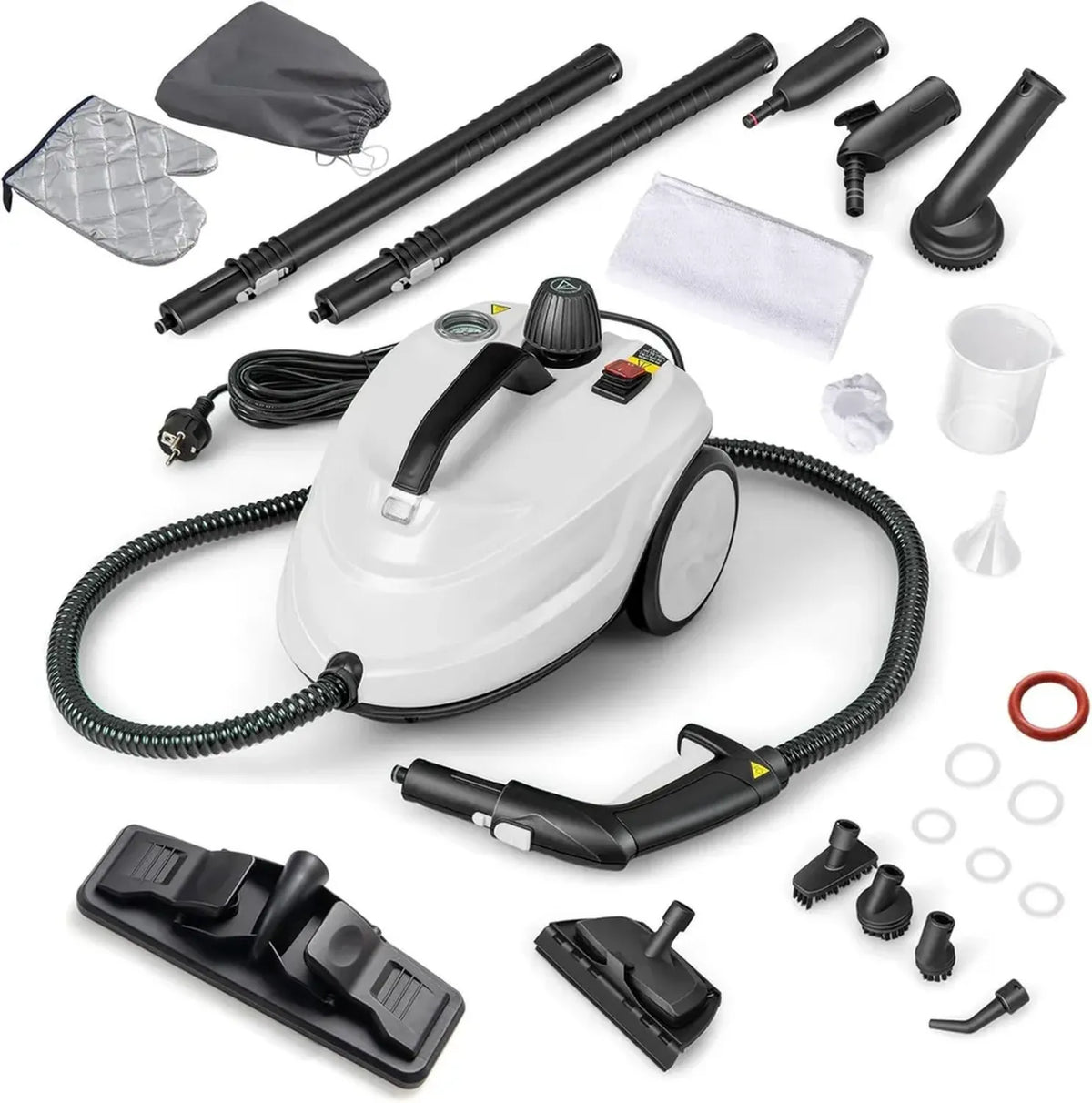 Pulitore a Vapore 2000W con 13 Accessori, Serbatoio 1.8L, Pressione 5 Bar, Temperatura 160°C