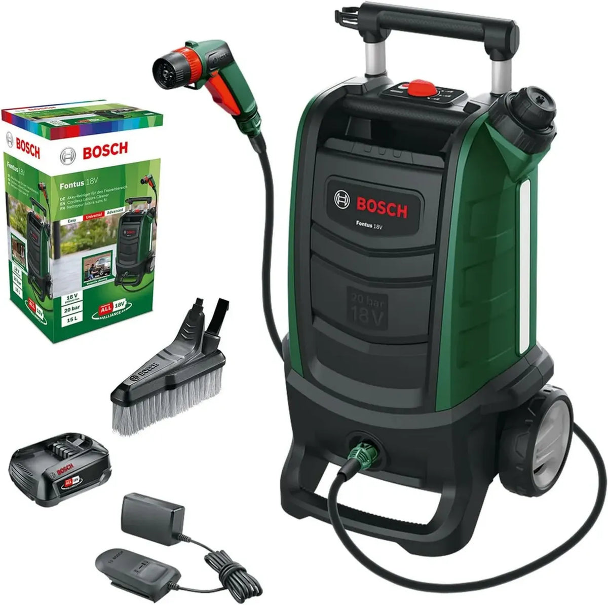 Idropulitrice a Batteria Bosch Fontus per Esterni, 18V con Batteria Inclusa