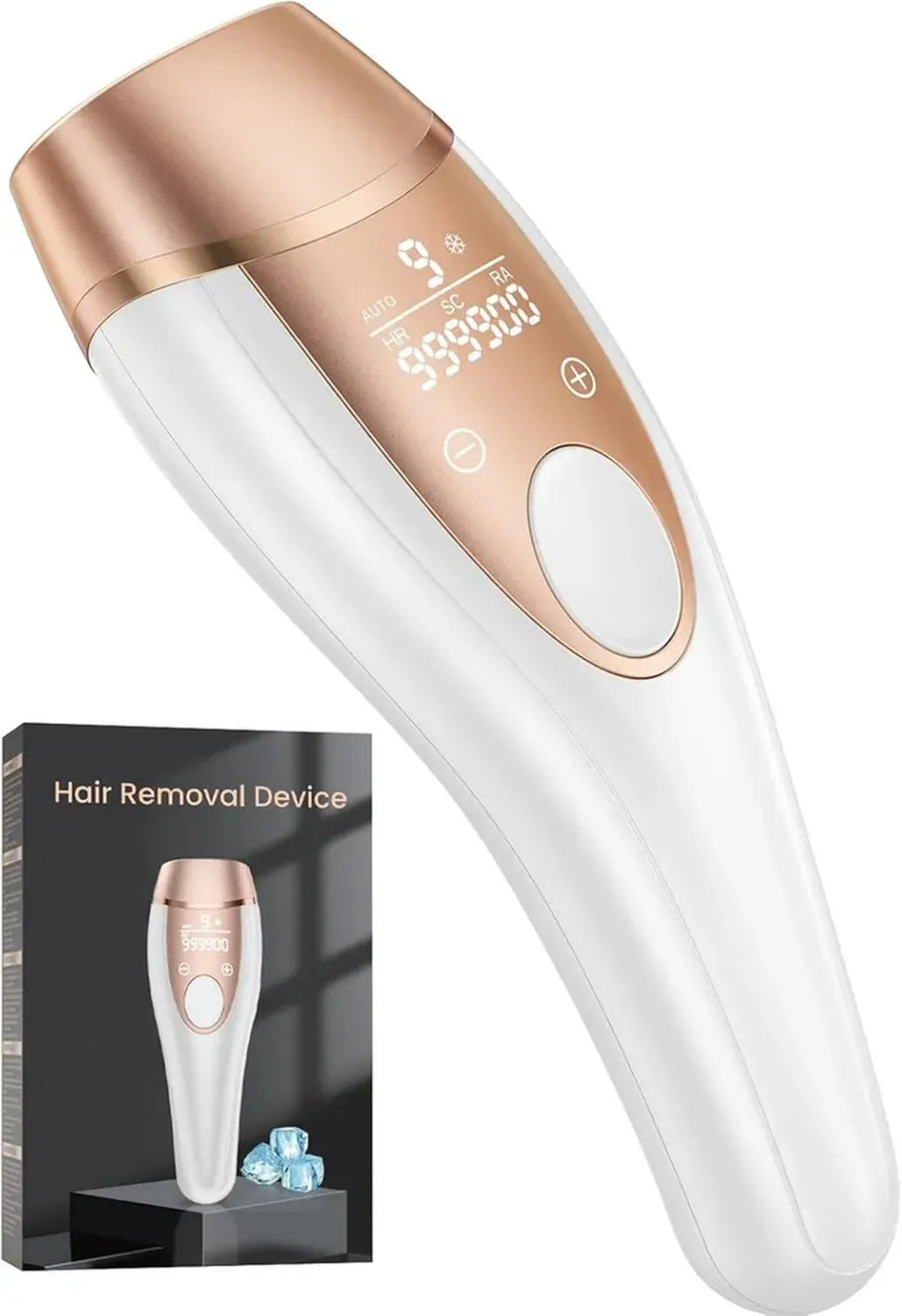 Epilatore IPL Luce Pulsata con Raffreddamento, Donna e Uomo, 9 Livelli Energetici, 999.900 Flash, Per Corpo e Zone Sensibili
