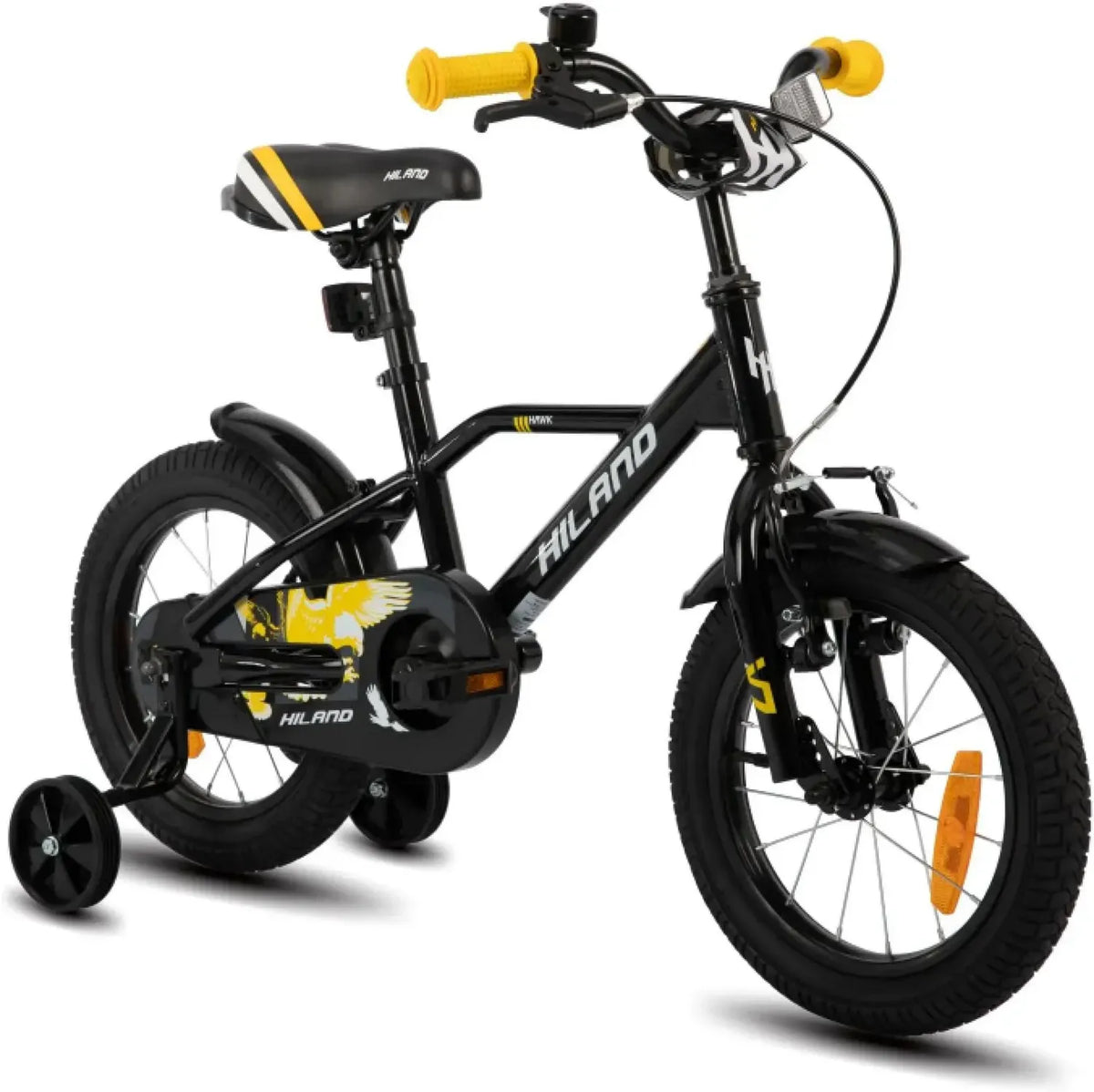 Bicicletta per Bambini HILAND Hawk con Freno Anteriore e Cavalletto, Misure 12'-20', Età 2-10 Anni, Disponibile in Vari Colori