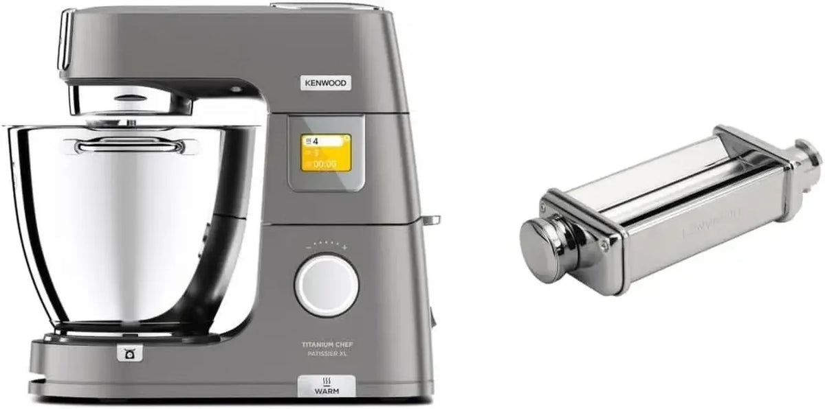 Kenwood Titanium Chef Patissier XL con Ciotola EasyWarm 7L e Sfogliatrice in Acciaio