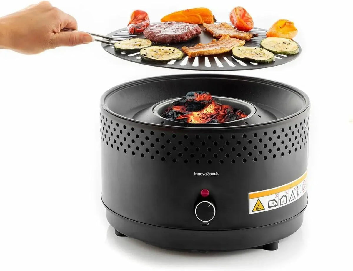 Barbecue Portatile Pieghevole a Carbone per 2 Persone, Design Compatto in Acciaio Inossidabile, Facile da Trasportare e Pulire