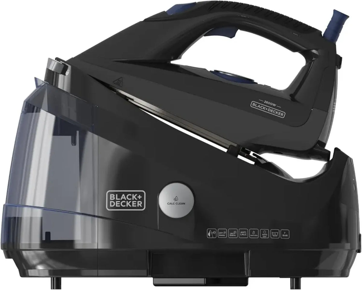 Black+Decker - Sistema Stirante a Vapore 2600W con 7 Bar di Pressione e Serbatoio Rimovibile da 1,5L