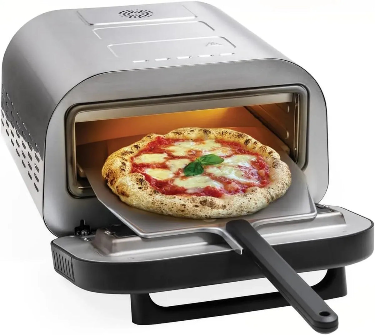 Forno Pizza Professionale MACOM, Riscalda fino a 400°C, 1700W, Cottura in 2 Minuti, Piano in Pietra Refrattaria Rimovibile 32 cm