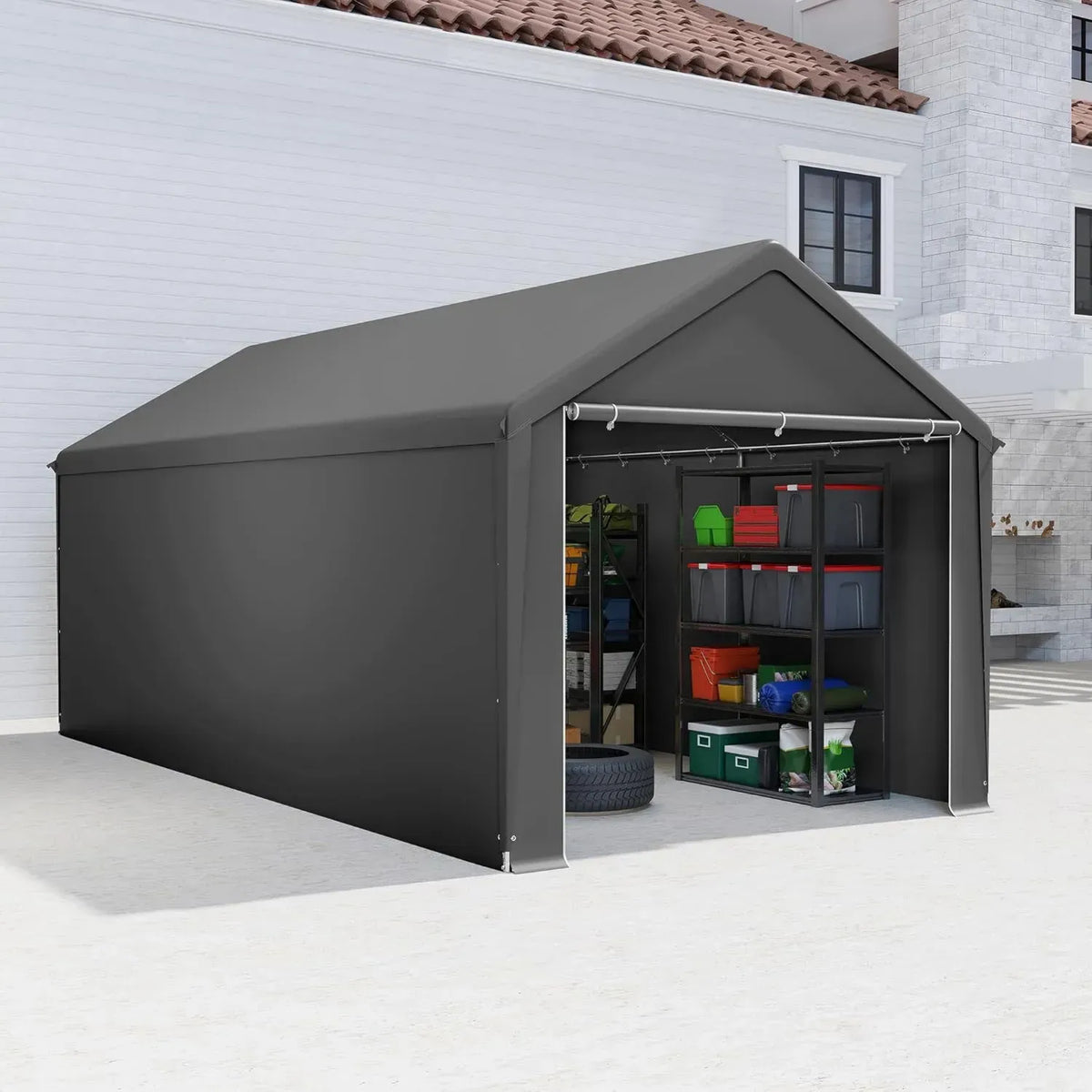 Garage Auto Impermeabile 3x6m con Pareti Rimovibili e Protezione UV