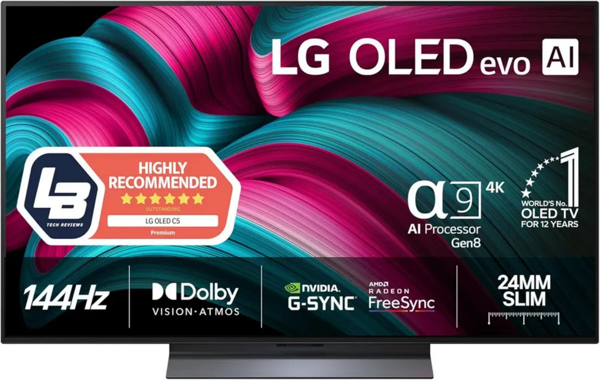 Televisore Smart LG OLED 48C51LA 48' 4K OLED Nero con DVB-T2 e Wi-Fi