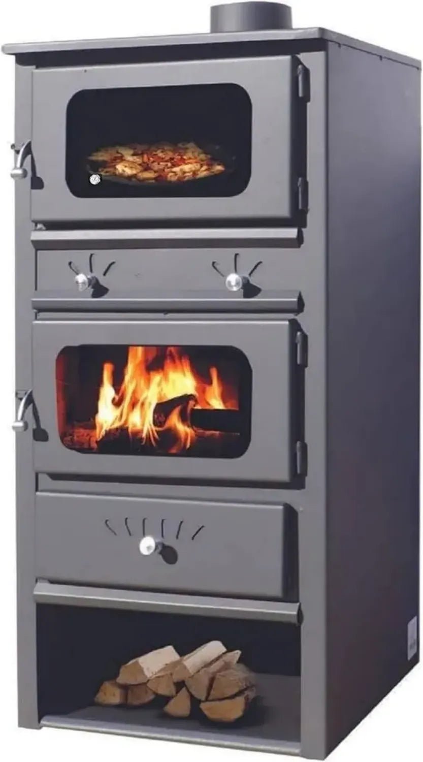Cucina Economica a Legna e Carbone 11-14KW con Forno Integrato e Termostato