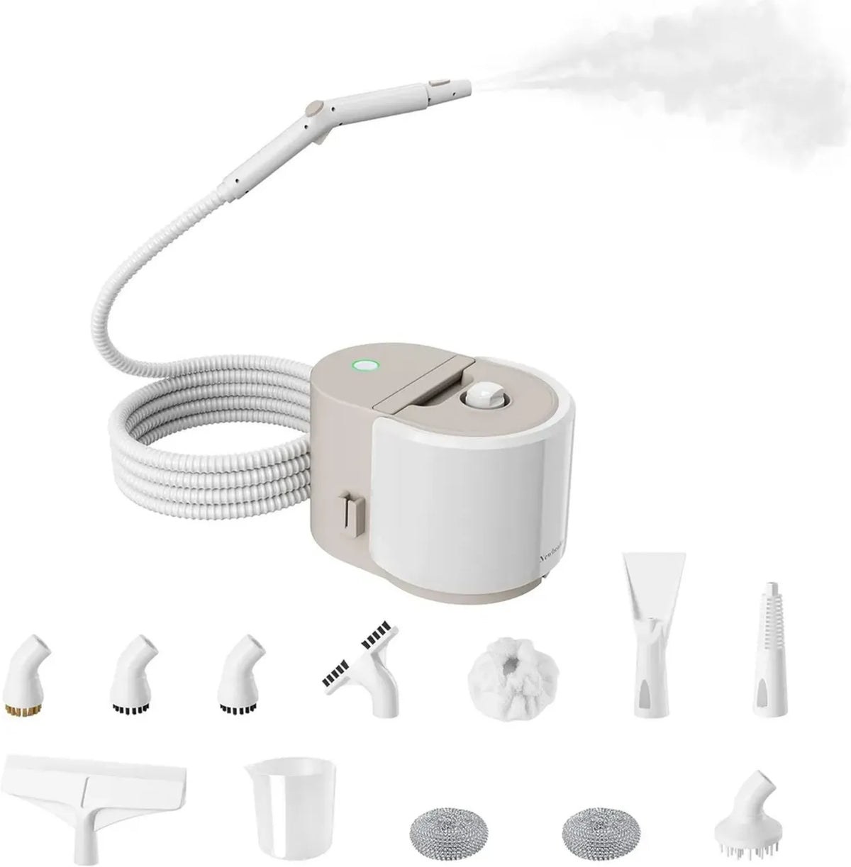 Newbealer Pulitore a Vapore 1500W con 12 Accessori, 5 Bar di Pressione, Serbatoio 1,5L