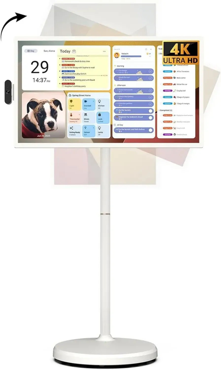 ApoloSign Smart TV 32'' con Android EDLA, Touchscreen Rotabile, Telecomando Vocale
