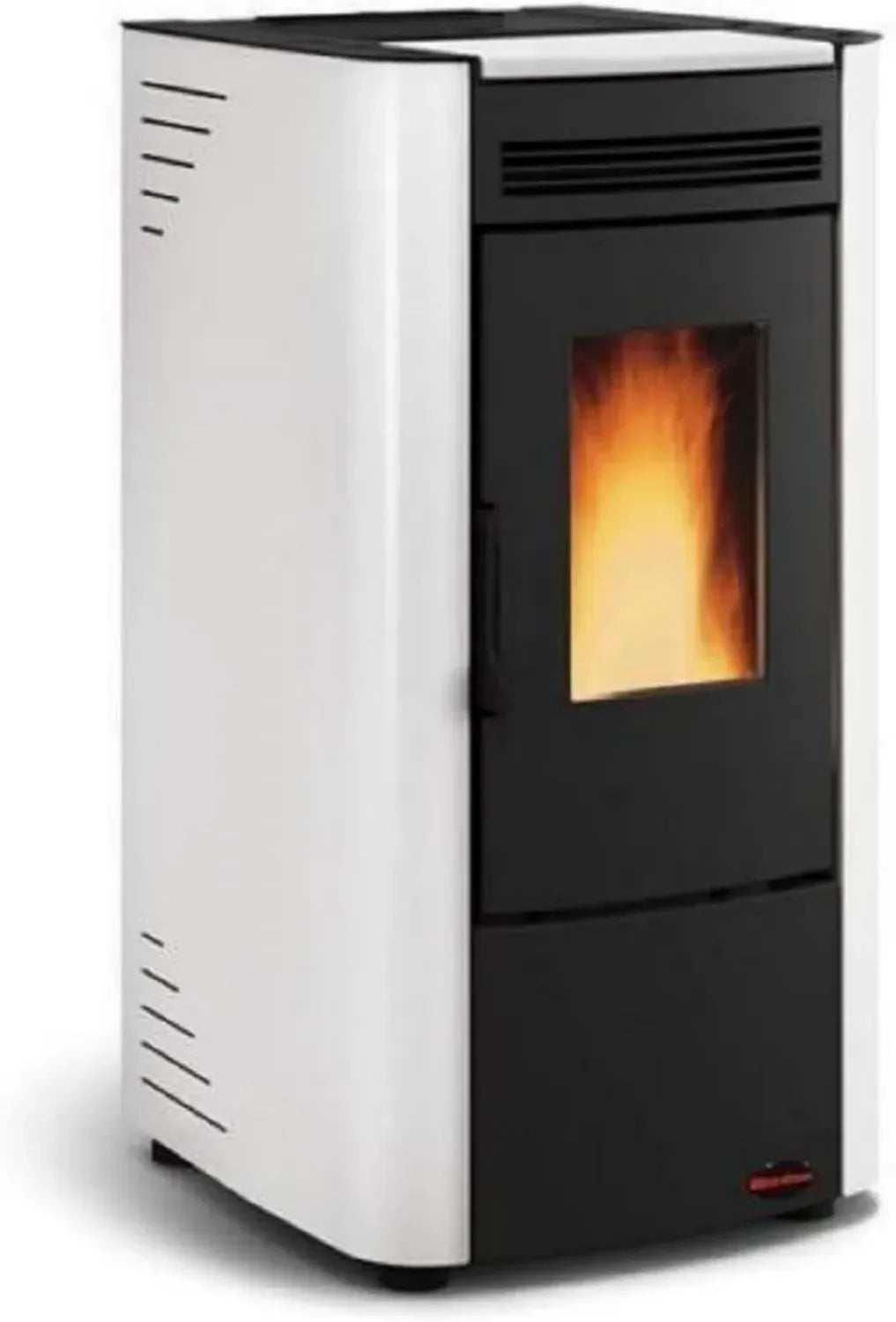 Stufa a Pellet EXTRAFLAME Ketty Acciaio Verniciato 6.3kW Bianca, Riscalda fino a 180m³, Profondità 507mm