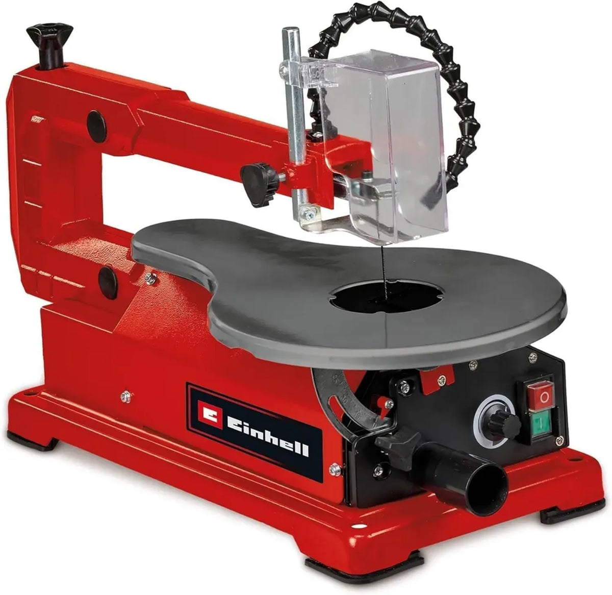 Seghetto Alternativo Einhell TC-SS 406 E, 120 W, Taglio Max 50 mm, Tavolo Inclinabile 47°, Velocità Regolabile, Soffiatore, 2 Lame Incluse