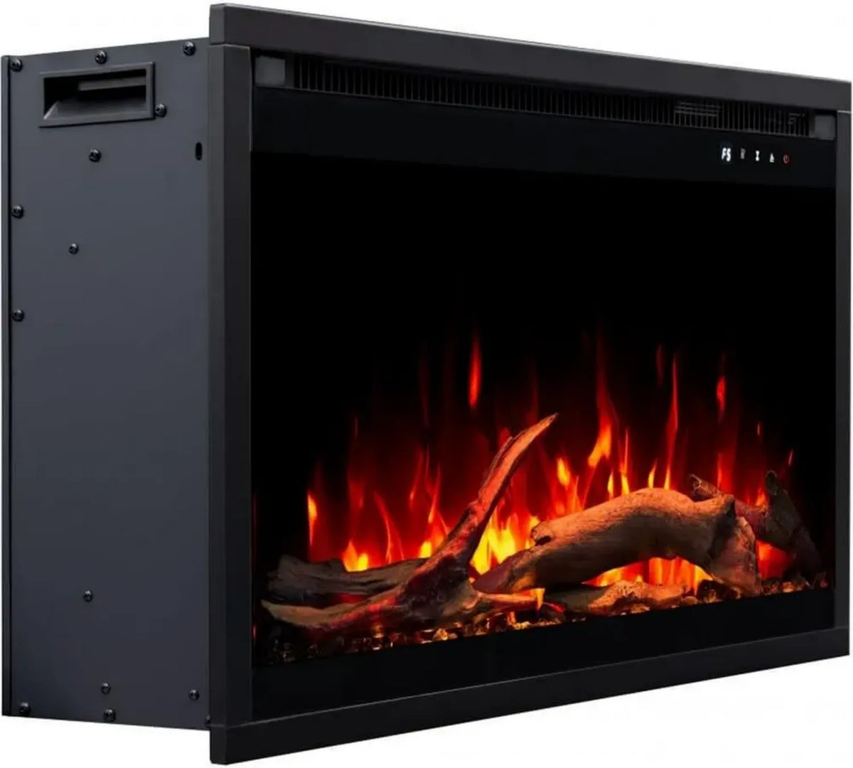Camino Elettrico Incassato con LED 3D, Audio e Riscaldamento 40x60x20