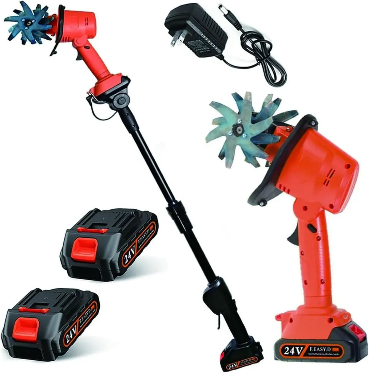 Mini Fresa Elettrica Senza Fili con Batterie Ricaricabili, Larghezza 10 cm, Adatta per Orto e Giardino