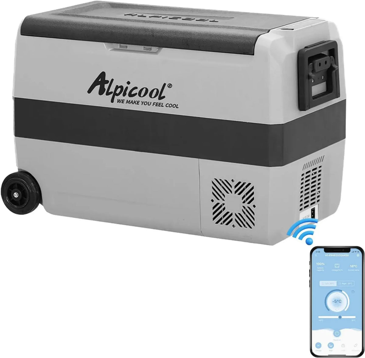 Alpicool T50 Frigo Portatile 50L per Auto e Campeggio 12/24V