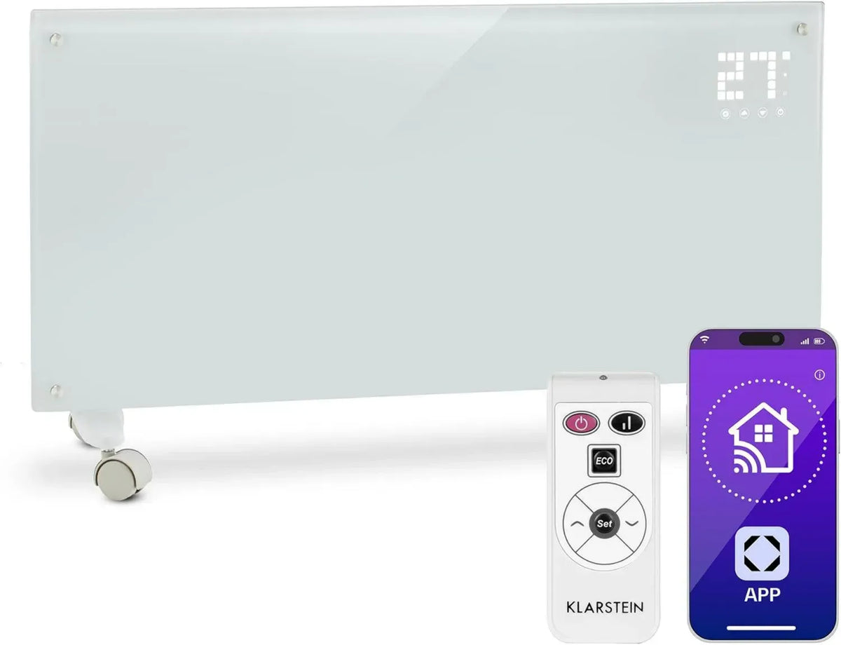 Riscaldatore Elettrico Klarstein 2000W a Basso Consumo, Termoconvettore Portatile con Termostato