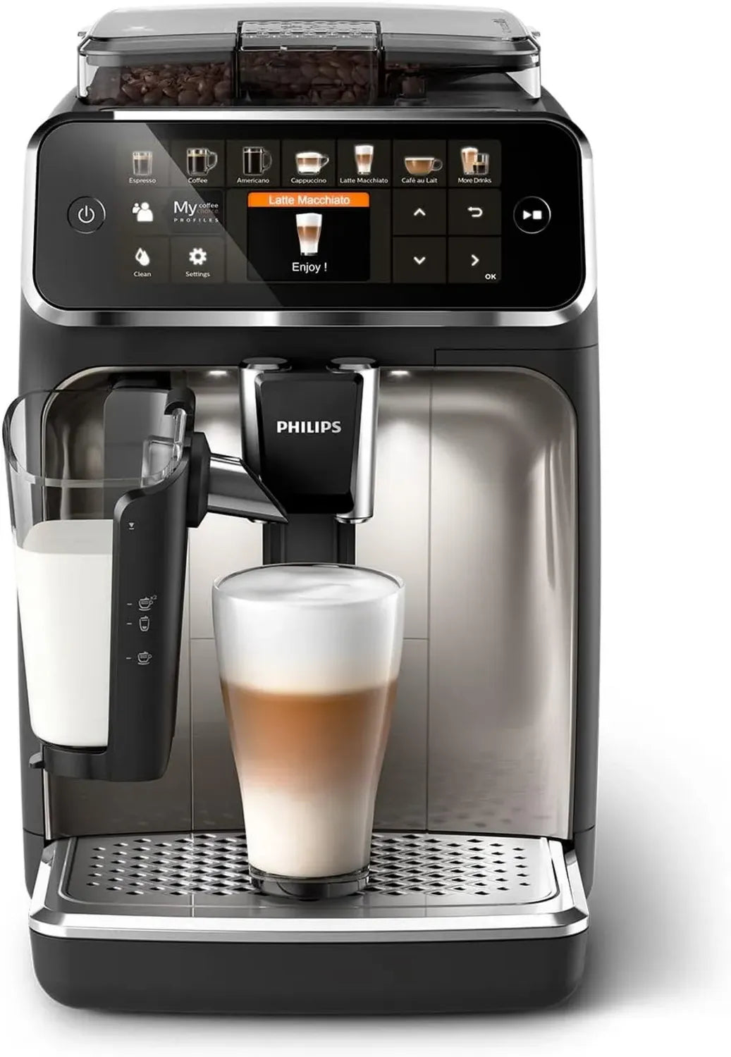 Macchina da Caffè Automatica Philips 5400 con LatteGo e 12 Opzioni di Bevande