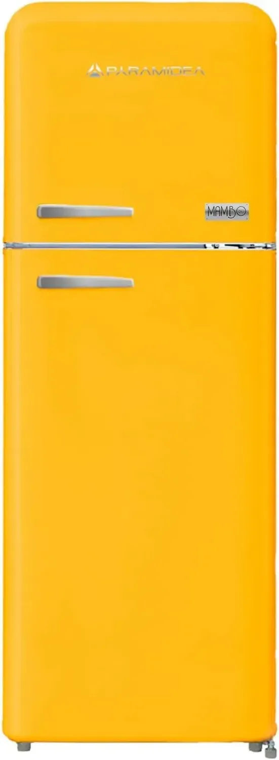 Frigorifero Retrò Giallo Doppia Porta Ventilato 240L