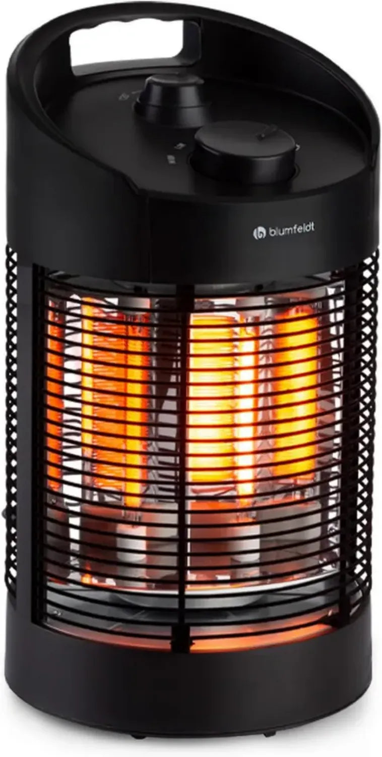 Stufa Elettrica a Basso Consumo 700W, Oscillazione 360°, IPX4, per Interno ed Esterno