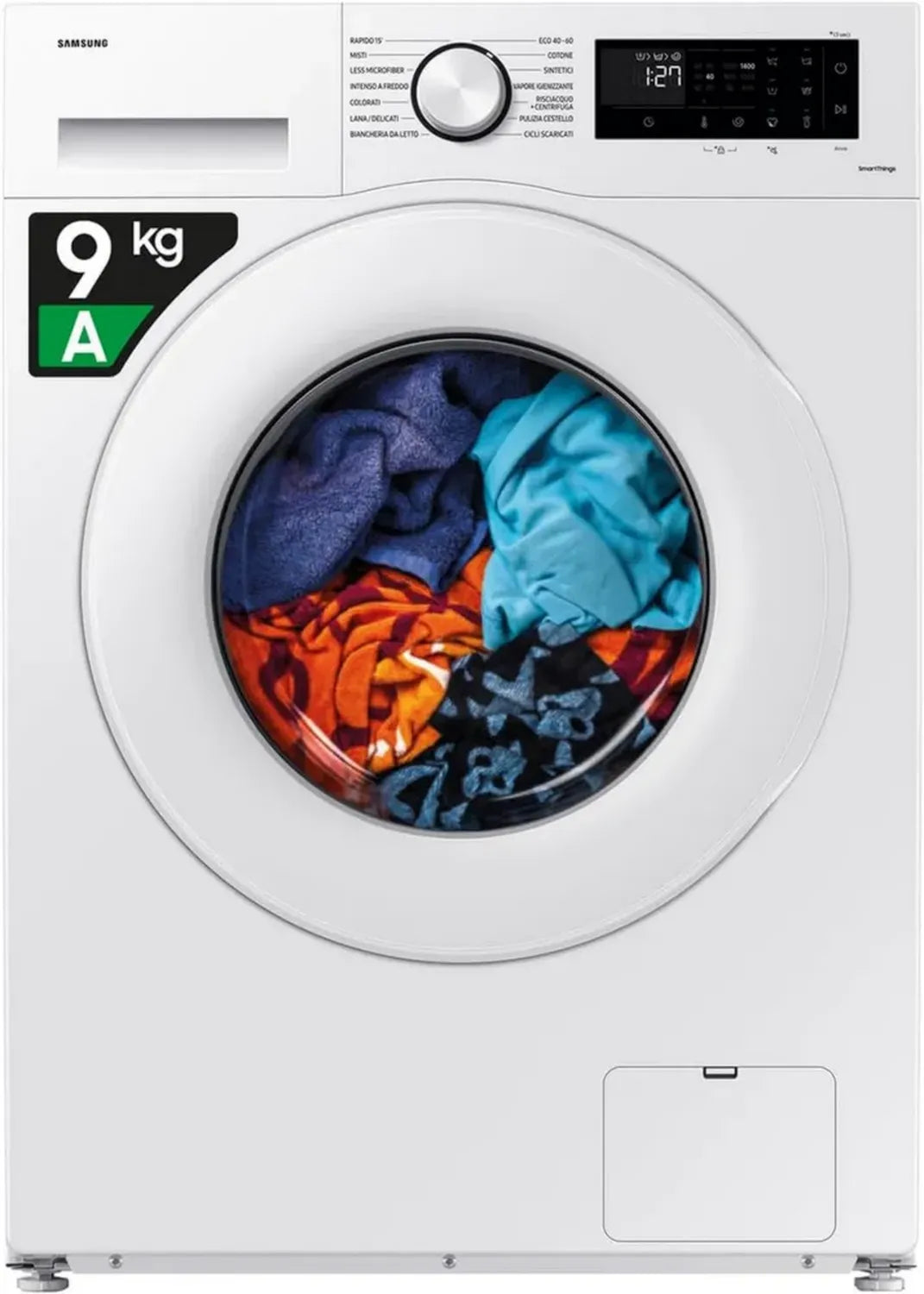 Samsung Lavatrice 9kg Frontale con Wifi e Ecobubble, Vapore, Bianco