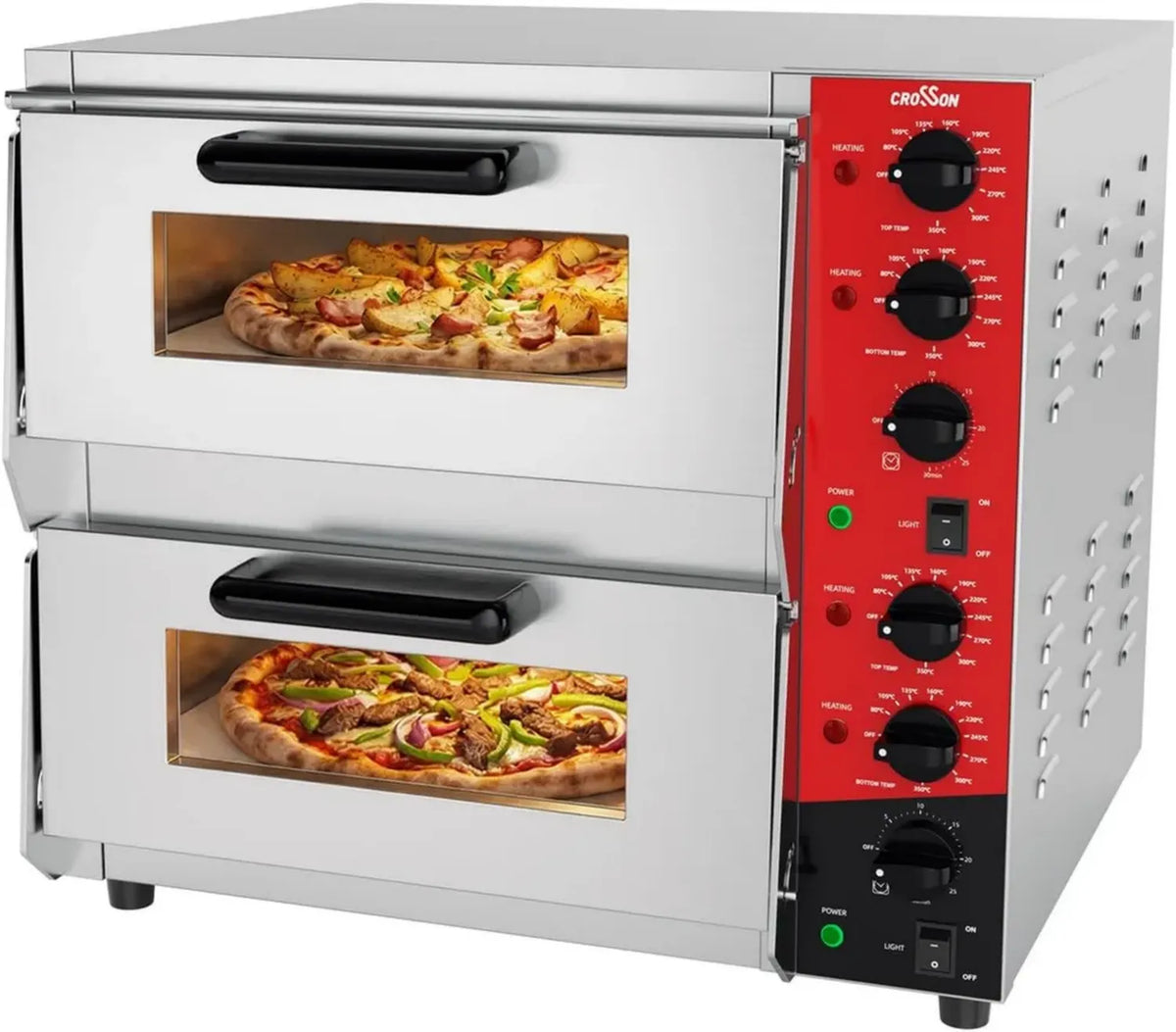 Forno Elettrico Professionale per Pizza 16 Pollici in Acciaio Inox 230V/4000W