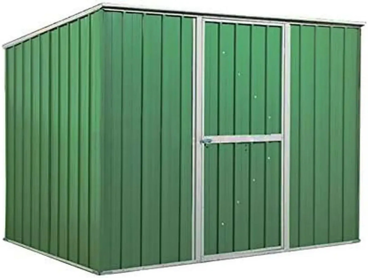 Capanno da Giardino in Lamiera Zincata Verde 2,6x1,85x1,92 m