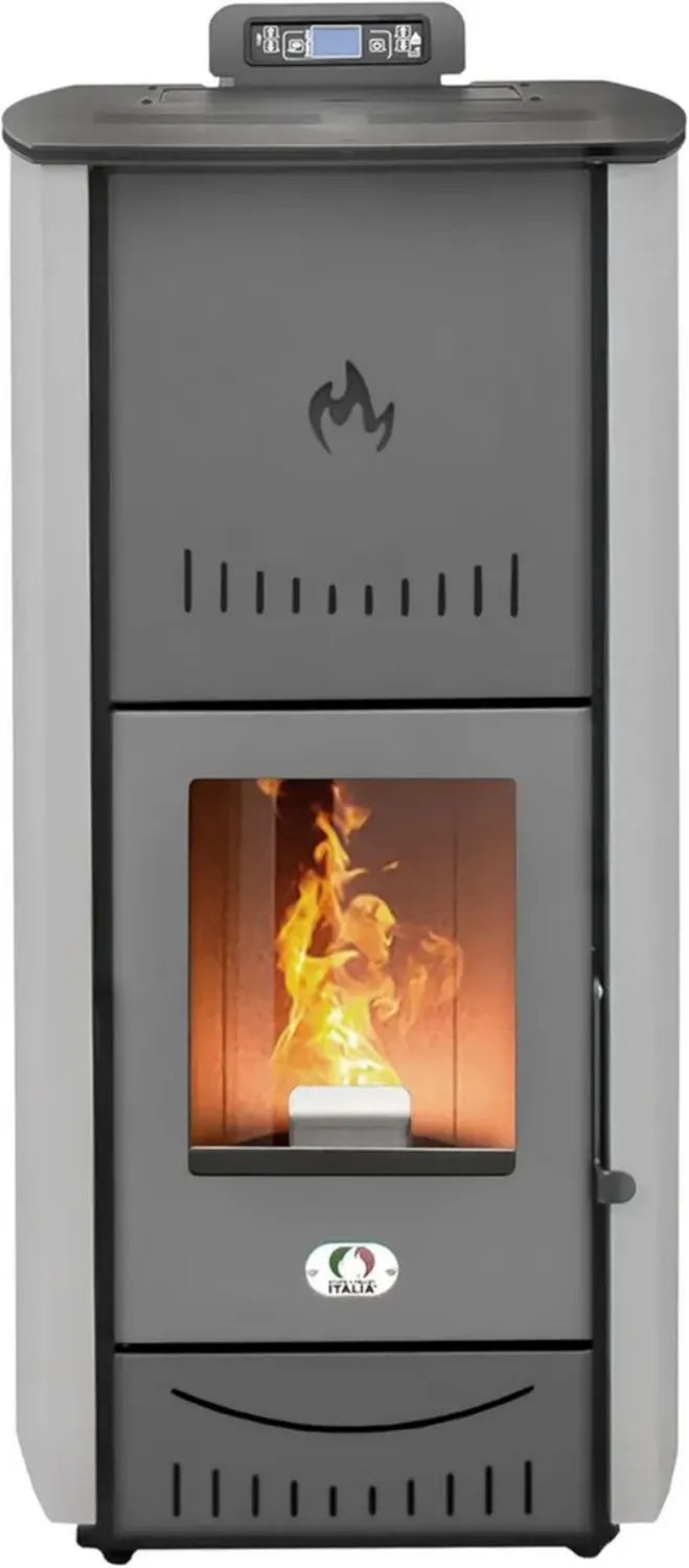 Stufa a Pellet Idro 22 kW Efficienza 89% per Ambienti 140m² con Autonomia 22H e Garanzia 2 Anni