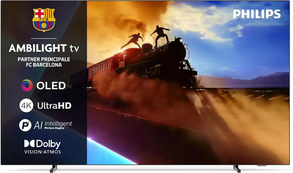 TV OLED 4K Philips Ambilight 55'' con AI P5, compatibile con Alexa e Google
