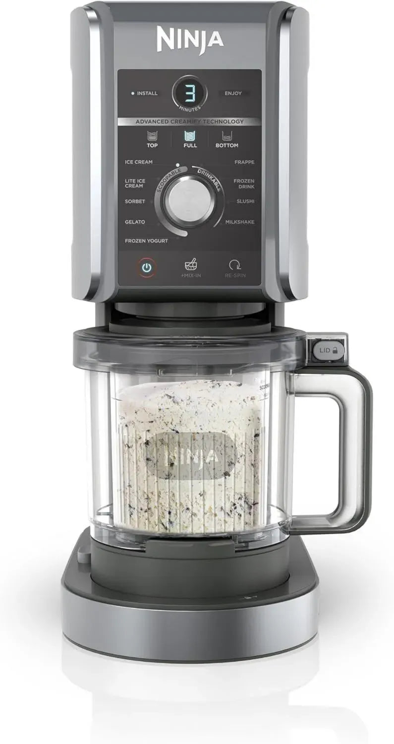 Gelatiera Ninja CREAMi Deluxe: 10 Funzioni, 2 Vasetti, Argento