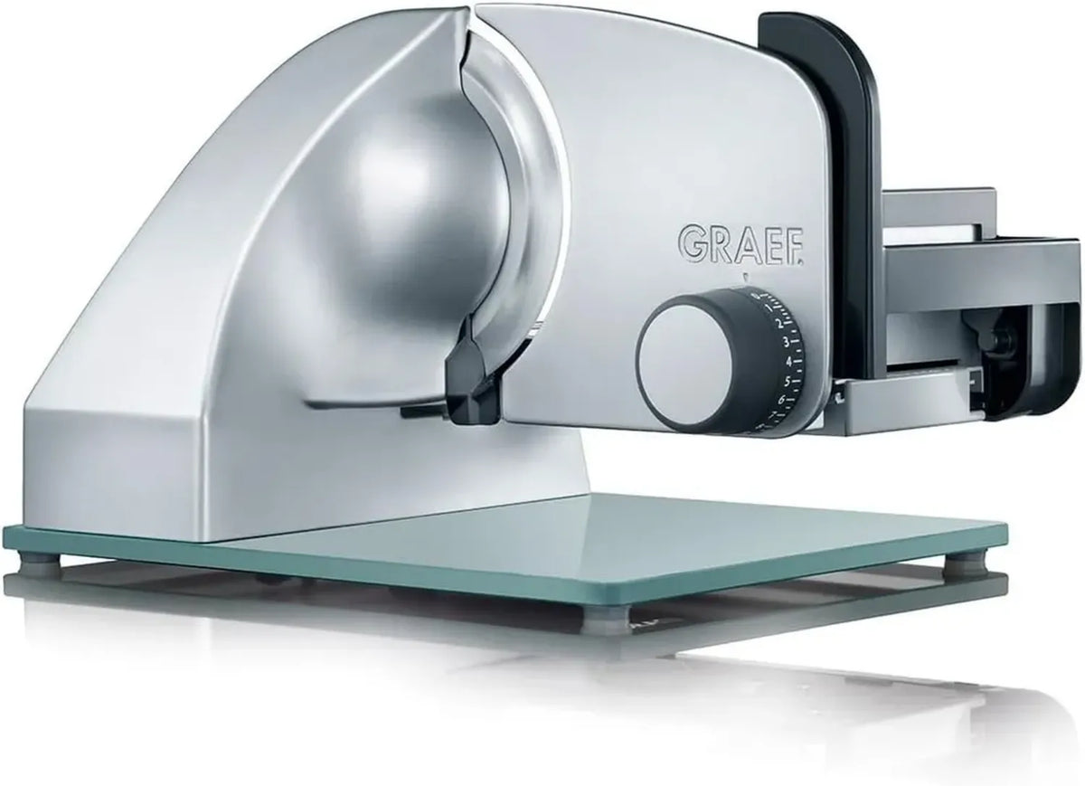 Affettatrice Elettrica GRAEF Master M20, Lama 170 mm, Taglio Regolabile 0-20 mm, 170W, Metallo Argento, Prodotto in Germania