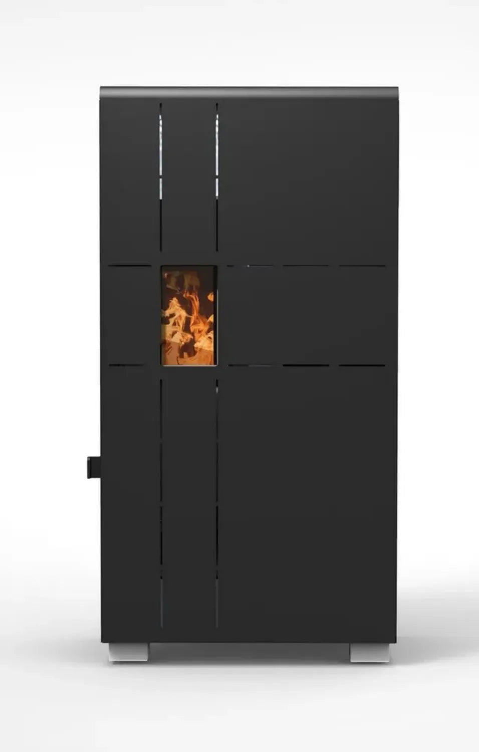 Stufa a Pellet Ventilata Elena 5 kW Nera, Riscaldamento Efficiente per 40 m²