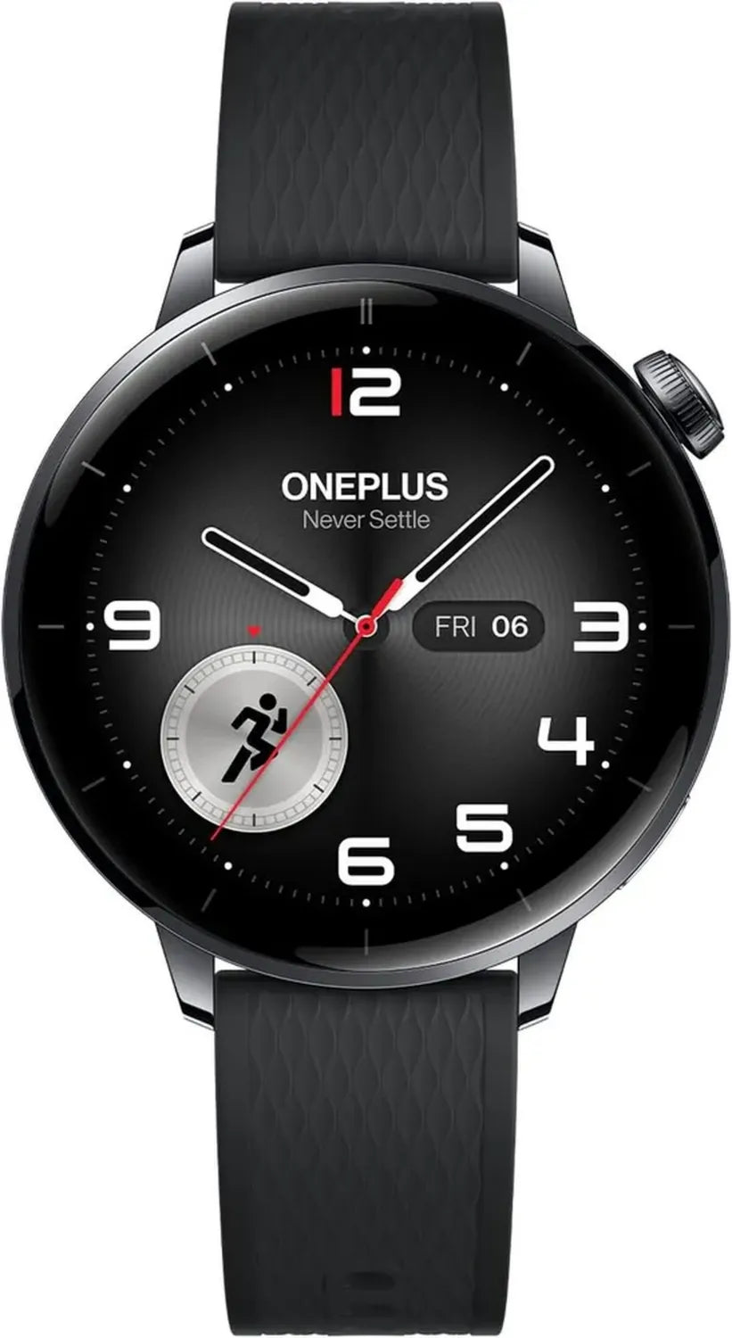 OnePlus Orologio 3, 60 Ore di Autonomia, Cassa in Acciaio 43 mm, 100+ Modalità Sport, IP68, Impermeabile 5 ATM, Nero