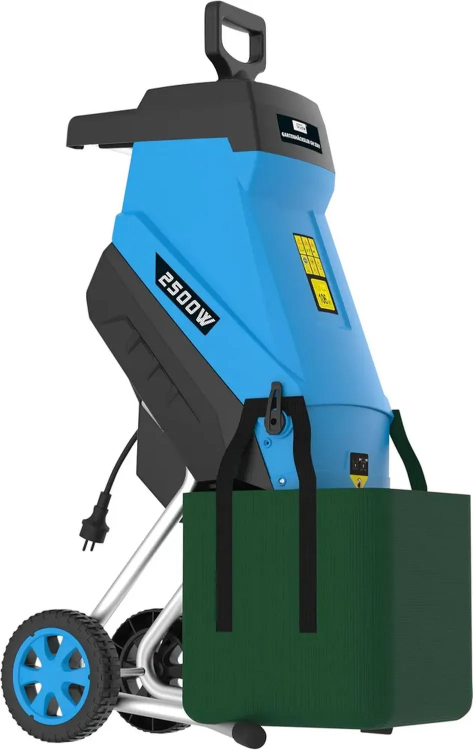 Trituratore da Giardino Gude GH 2501 - Potenza 2500W, Lame Affilate, Design a Bassa Manutenzione