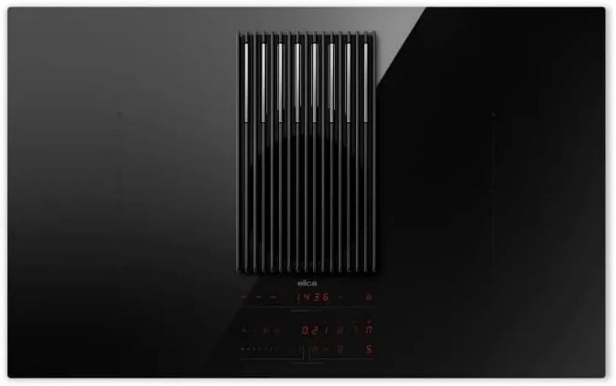 Elica NIKOLATESLA LIBRA EVO BL/A/83, Piano induzione con cappa integrata, Nero