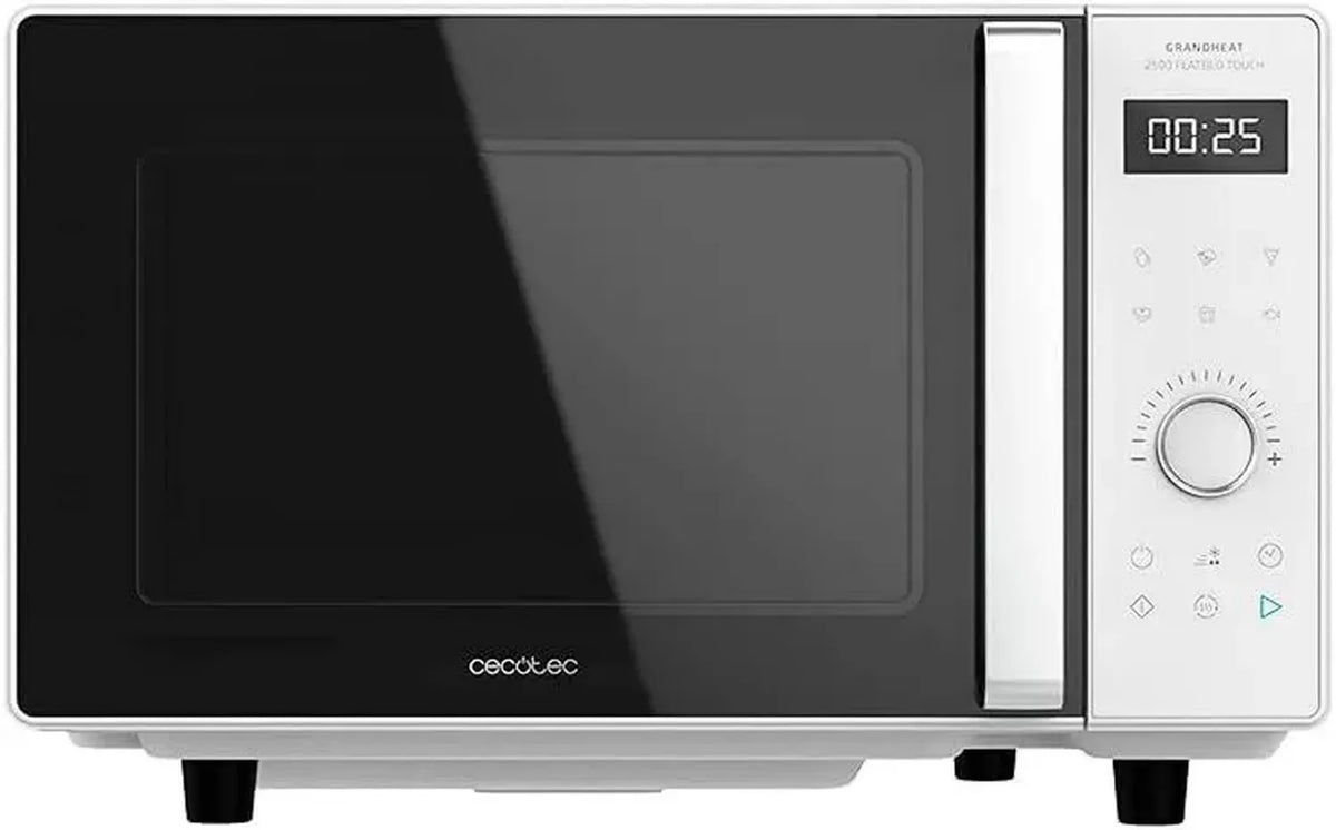 Microonde Cecotec GrandHeat 2500 Flatbed Bianco 800W 25L con Touch e Funzioni Integrate