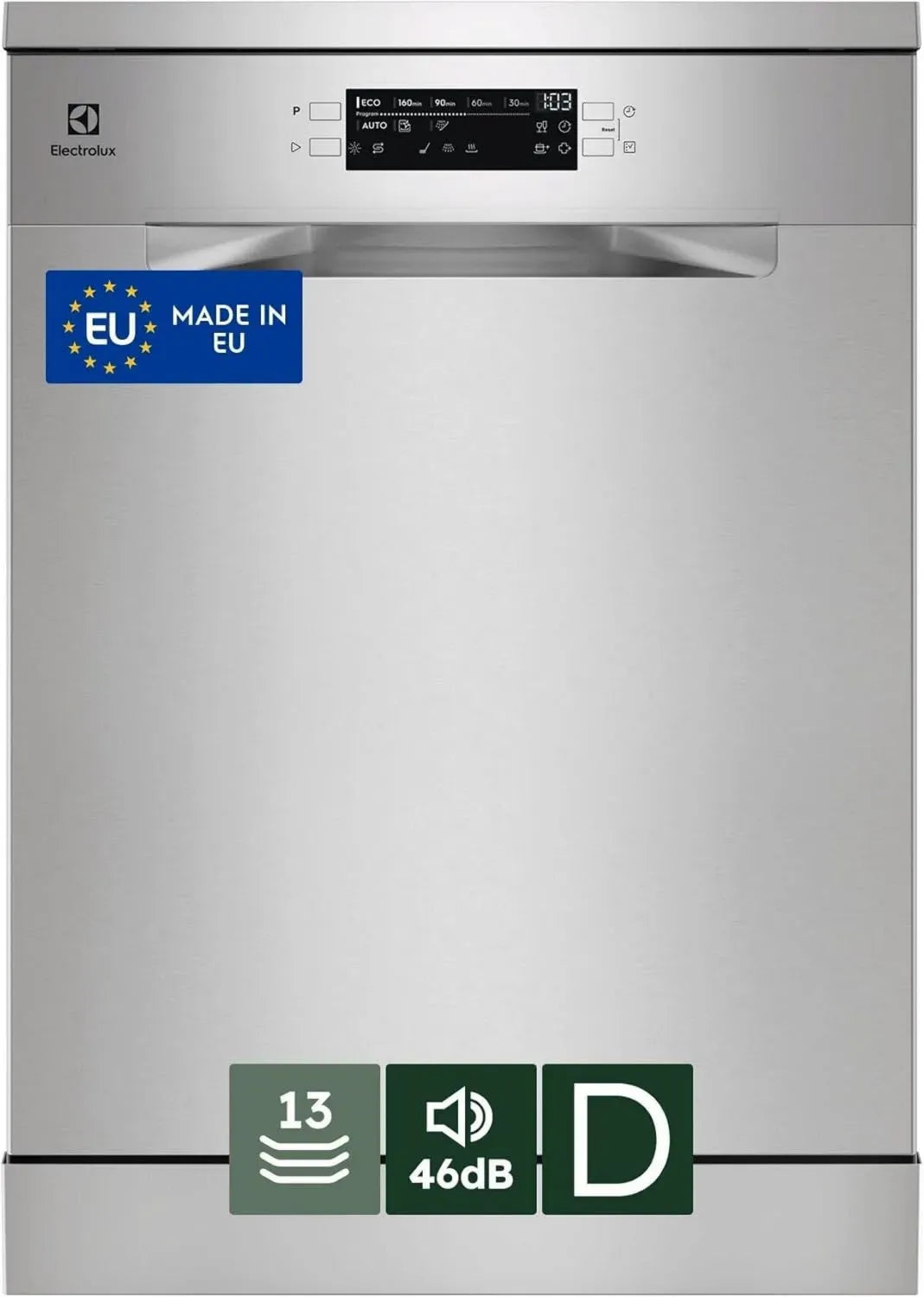 Electrolux Lavastoviglie 60cm, 14 Coperti, AirDry, Rapido, AutoSense, Classe D, Grigio