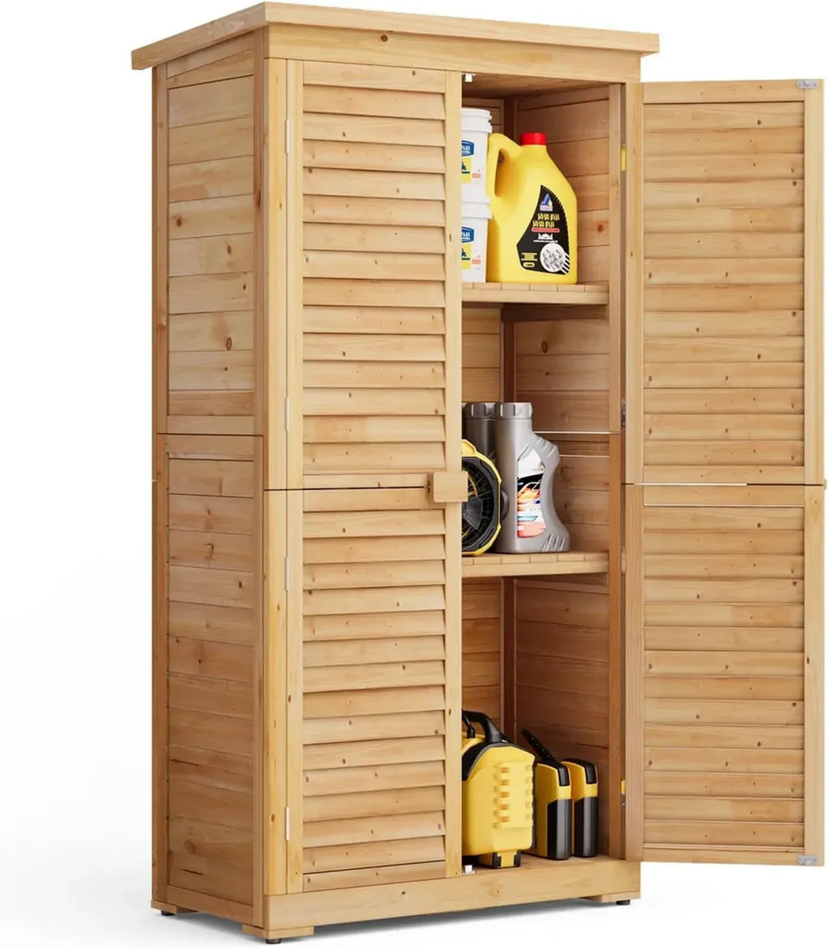 Capanno in Legno per Attrezzi da Giardino 47x87x160 cm - Deposito Resistente per Esterni