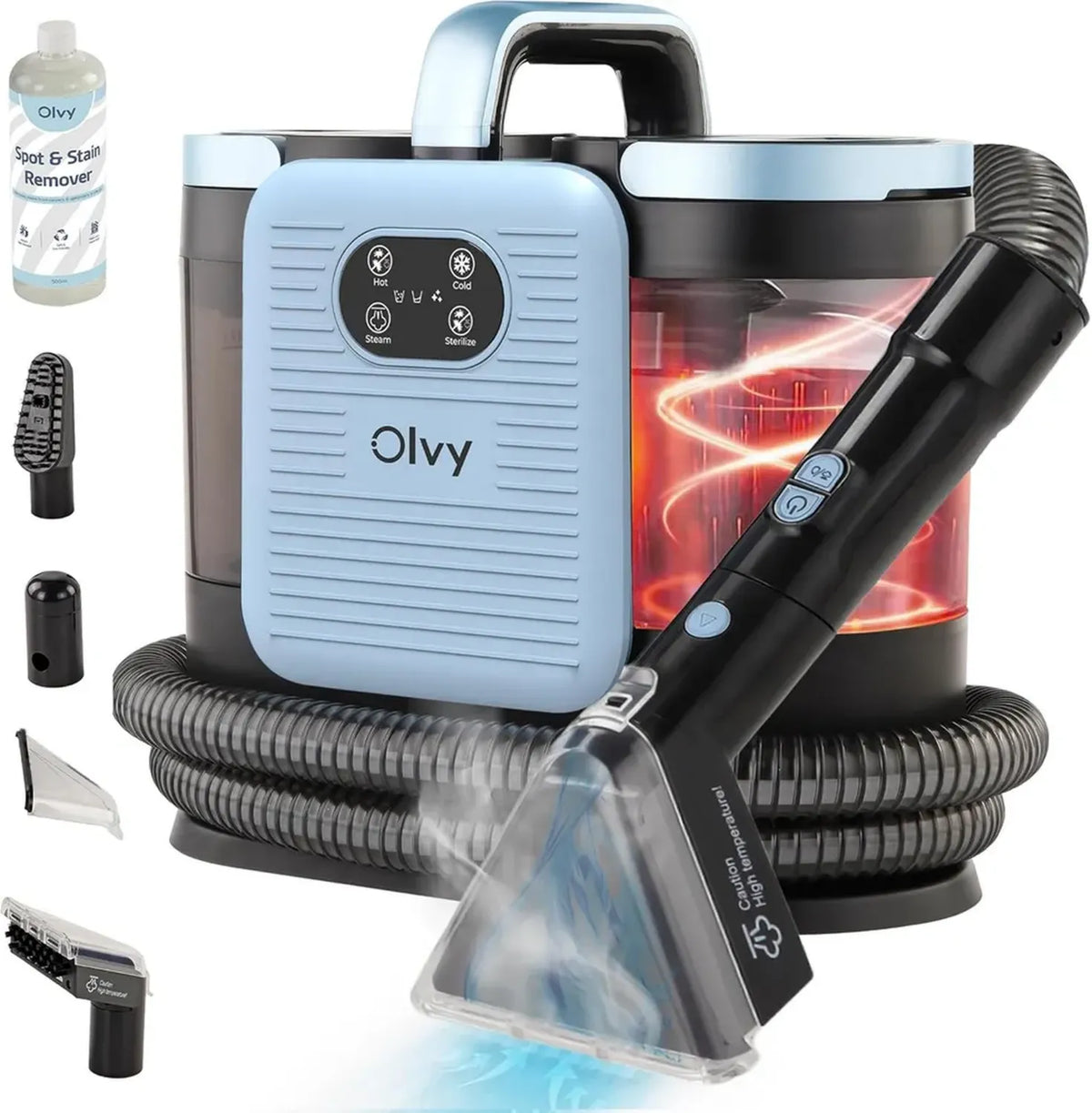 Olvy Macchina per Pulizia Tappeti e Divani a Vapore 1650W