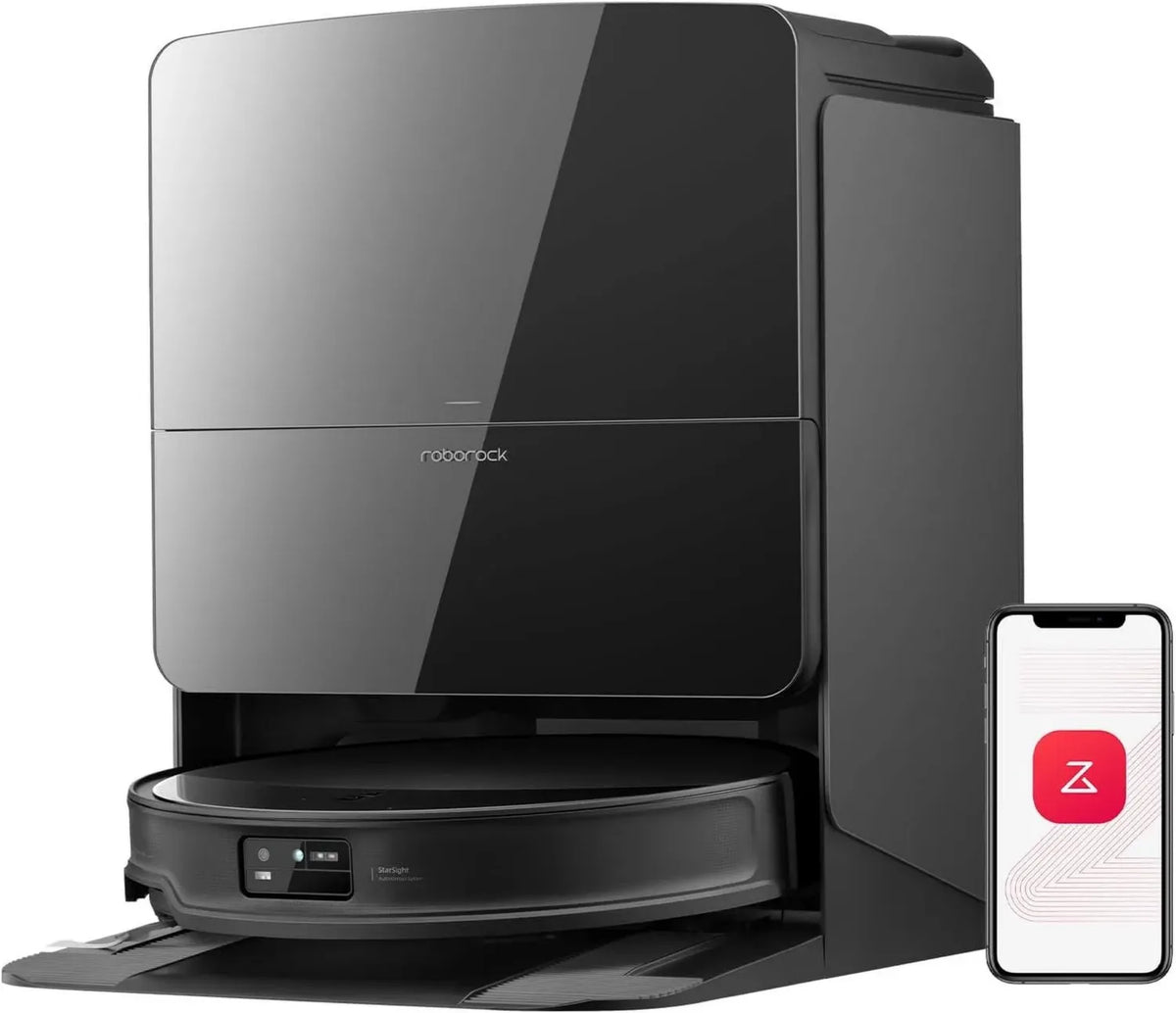 Robot Aspirapolvere Roborock Saros 10R, Ultra Sottile, Telaio AdaptiLift, Rimozione Automatica dei Panni, Pulizia Angoli e Bordi, Stazione 4.0 Multifunzionale