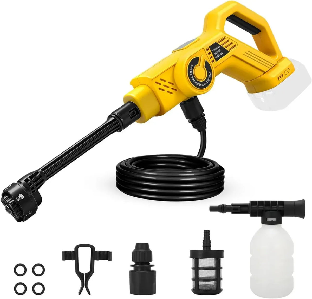 Idropulitrice portatile a batteria Dewalt, 90 bar, motore brushless, ugello 6 in 1, 6 l/min, per auto e giardino