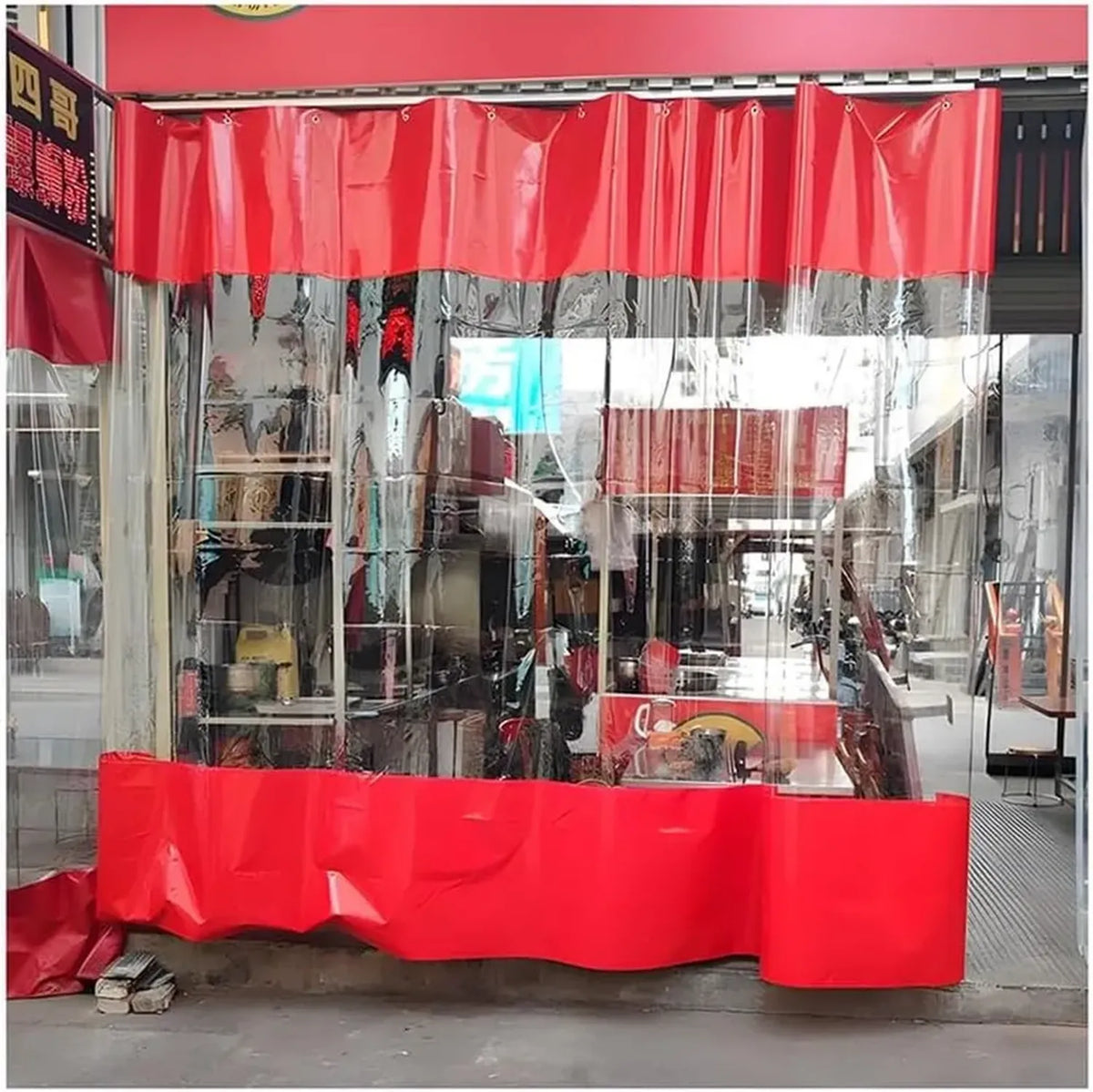 Tenda da Esterno in Vinile Trasparente, Ideale per Garage e Pergolati, Rapida da Avvolgere e Facile da Pulire (4x3 m)