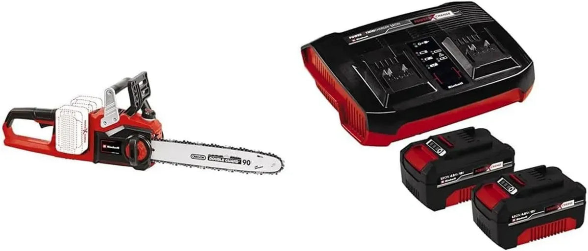 Sega a Catena a Batteria Einhell 36V con Set Batterie 4,0 Ah e Caricatore Doppio
