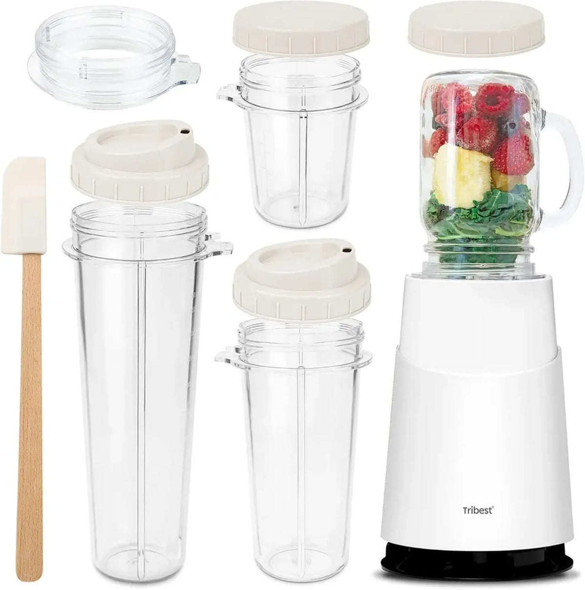 Frullatore Personale Tribest PB-430WH, Mixer Portatile Compatto, Bianco